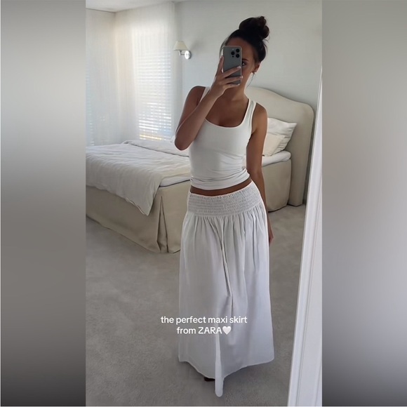 Zara White Maxi Skirt - Picture 2 of 16